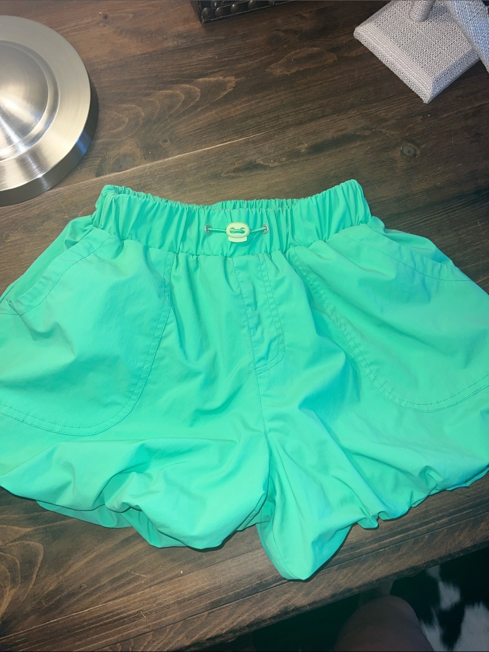 Habitual Girls Mint Green Elastic-Waist Casual Bubble Shorts CUTE! Size 14 - Picture 7 of 7
